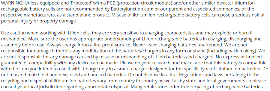 Nitecore Button Top IMR 14500 Li-Mn Battery 650mAh NI14500A