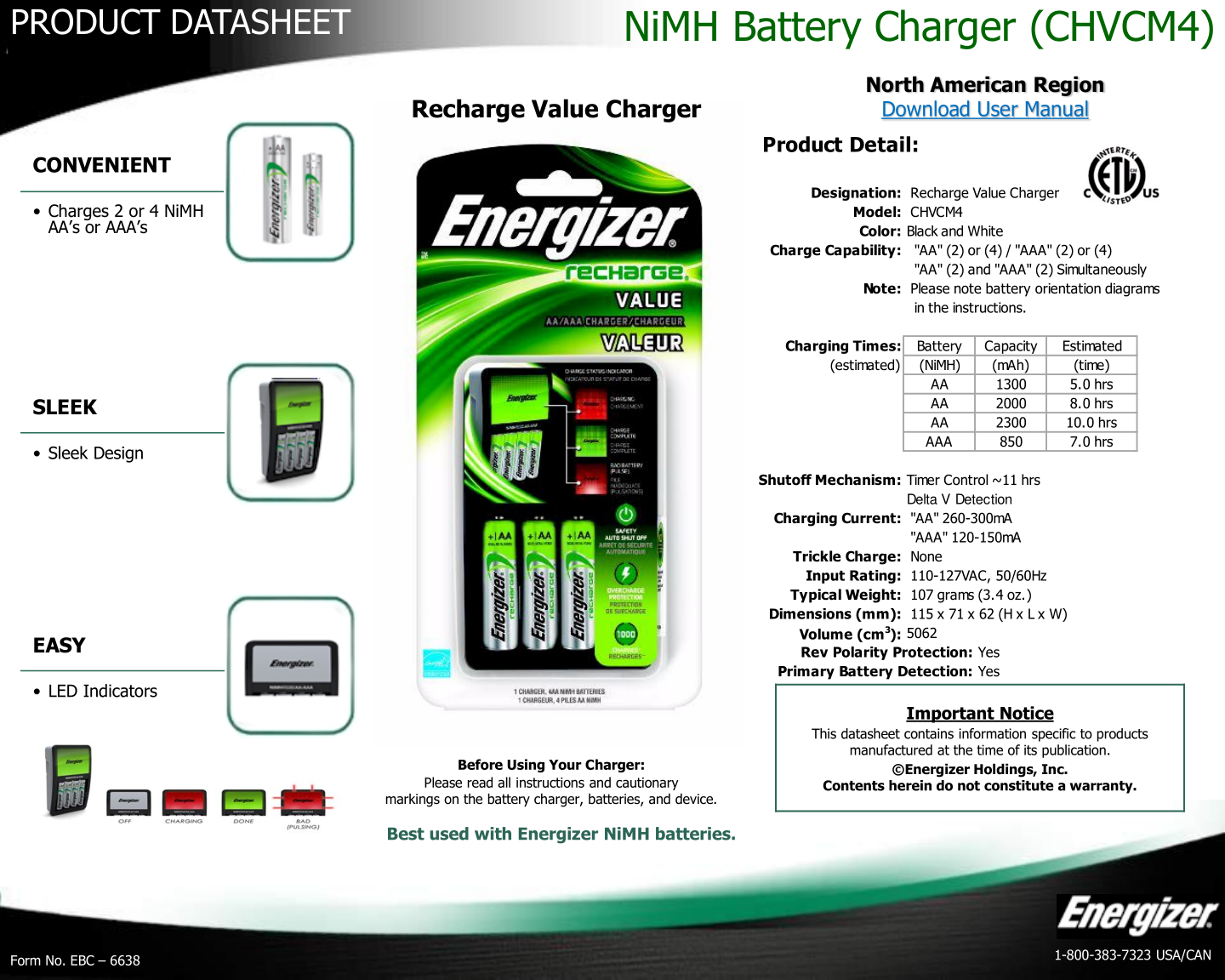 nimh battery charger