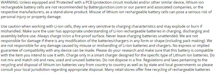 lithium-ion safety warning